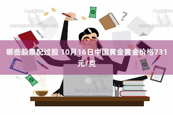 哪些股票配过股 10月16日中国黄金黄金价格731元/克