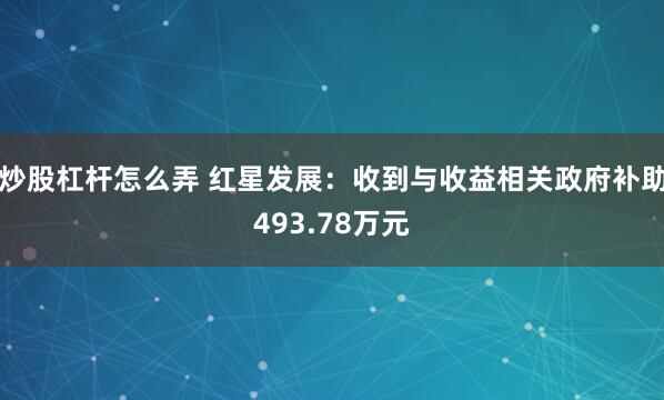 炒股杠杆怎么弄 红星发展：收到与收益相关政府补助493.78万元